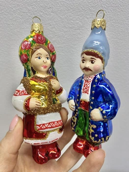 Набір «Козак і козачка". Іграшки на ялинку. Український сувенір.