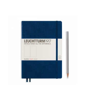 Блокнот Leuchtturm1917 Середній, темно-синій, чисті аркуші
