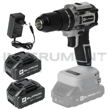 Аккумуляторный шуруповёрт Элпром EDSA-21V-60 IMPACT Professional (бесщёточный, ударный, 21В, 2 аккумулятора по 4 А/ч, зарядное устройство)