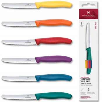 Набір кухонних ножів для томатів Victorinox Swiss Classic Tomato and Table Set 6 шт 6.7836.6C1