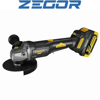 Машина аккумуляторная угловая шлифовальная ZEGOR AGPP-21BL-125 (21V, 4Ач), бесщеточная, в кейсе (Серия PILOT)