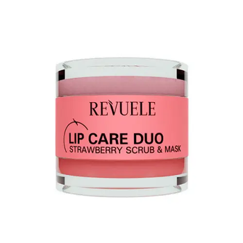 Маска и скраб для губ Revuele Lip Care Duo Strawberry (Клубничный вкус), 5 г + 3,5 г