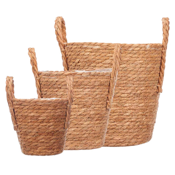 Zestaw koszyków plecionych Giftdecor Esparto z uchwytami 3 sztuki (8430852942739)