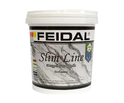 Декоративна фарба Feidal Slim Line Безбарвна – основа для ефекту натурального мармуру 0.5 л