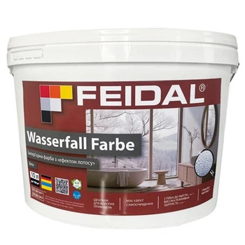 Інтер'єрна фарба Feidal Wasserfall Farbe глибоко-матова біла: захист від бруду та вологи з ефектом лотоса 10 л