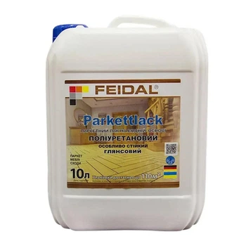 Лак для паркета Feidal Acryl Parkettlack глянец полиуретановый для мебели, дверей 10 л