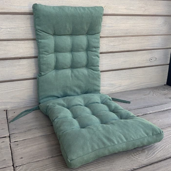 Подушка для стільців (40x120х4 см) подвійна Decorator Соро колір бірюзовий 84-109