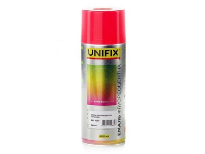 Фарба аерозольна UNIFIX 400мл червоний акрилова флуоресцентна RAL 3024