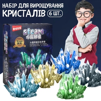 Набор для выращивания кристаллов (6 шт кристалов)