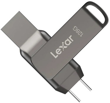 Флеш память USB Lexar JumpDrive Dual Drive D400 128GB USB 3.2/Type-C Silver (LJDD400128G-BNQNG)