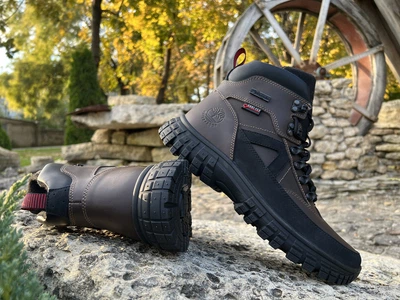 Спортивные кожаные ботинки на меху Timberland Waterproof 41