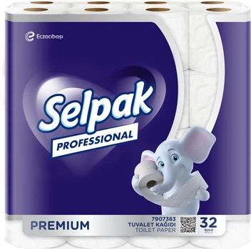 Папір туалетний Selpak Professional Premium Целюлозний 3 шари 32 рулони (8690530071094)