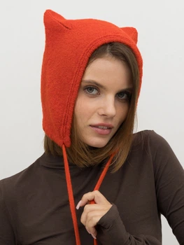 Шапка жіноча Malisa Мяу 15-1394-BR-120 One Size Помаранчева