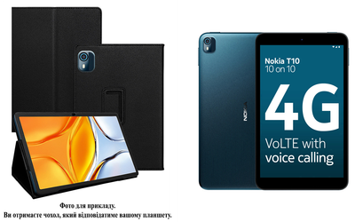 Чехол-подставка CRAYTON для Nokia Tab T10 – стиль, защита и ручная сборка, цвет Черный