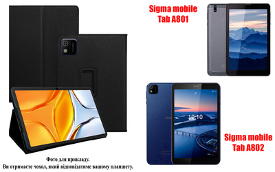Чехол-подставка CRAYTON для Sigma mobile Tab A801, Tab A802 – стиль, защита и ручная сборка, цвет Черный