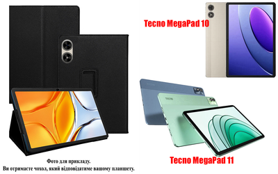 Чехол-подставка CRAYTON для Tecno MegaPad 10, MegaPad 11 – стиль, защита и ручная сборка, цвет Черный