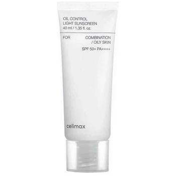Себорегулирующий лёгкий солнцезащитный крем Celimax Oil Control Light Sunscreen SPF50+PA++++ 40 мл