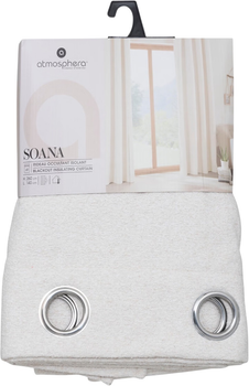 Штора-блекаут Atmosphera Soana на люверсах 140 x 260 см Ivory White (3560232854552)