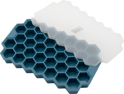 Форма для льоду Lessner Sky Blue силіконова з кришкою 20.5х12х2 см (5018601439957)