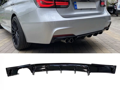 Диффузор накладка заднего бампера M-Performance BMW 3 series F30 2012-2018 под одну двойную выхлопную трубу ГЛЯНЦЕВЫЙ 00---- для BMW 3 series F30 2012-2018 (8179)