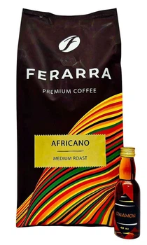 Набор кофе в зернах Ferarra Africano + сироп Корица 40 мл