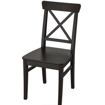 Крісло коричнево-чорне, стул, стул для кухни, крісло для вітальні, IKEA INGOLF 602.178.22