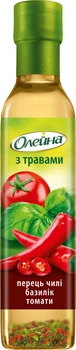 Олія ріпакова Олейна з травами Перець чилі, базилік та томати Першого віджиму 250 мл (5900012014475)