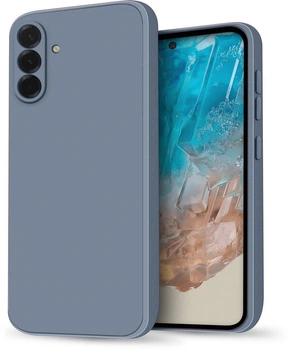 Силиконовый чехол HardCorner Samsung Galaxy A36 A366 (с микрофиброй) Gray Blue (41324-6D)