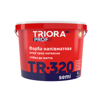 Краска интерьерная Triora TR-320 semi полуматовая белая 3 л