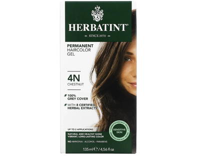 Гель-краска для волос перманентная Herbatint 4N Chestnut 135 мл