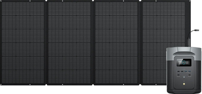 Зарядна станція EcoFlow DELTA 2 Max + сонячна панель 400 Вт / 2400 Вт / 2048 Вт⋅год / LiFePO4 (EFDELTA2MAX-EU/SOLAR400W)