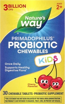 Пробиотик для детей Primadophilus Nature's Way вишня 3 млрд. КОЕ 30 таблеток (NWY-14243)
