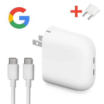 Зарядний пристрій Google Pixel Flex Dual Port 67W USB-C (US) + перехідник EU (кабель 1м.)