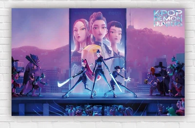 Паперовий плакат "KPop Demon Hunters. Кейпоп-мисливці на демонів" 120х75 см