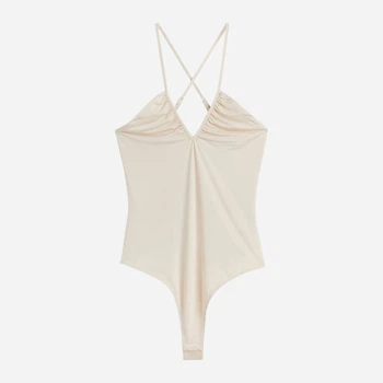 Боди женское H&M 1073106002c35 XS Бежевое (1000000053712)