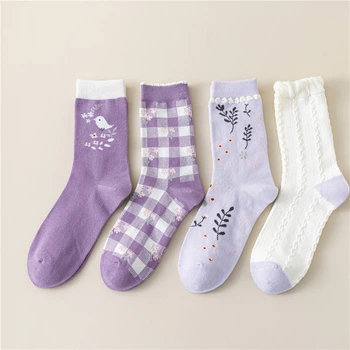 Комплект 4 пари шкарпеток жіночі шкарпетки Honey Fashion Accessories 35-40р фіолетовий (1-28)