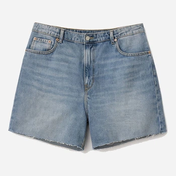 Джинсовые шорты женские H&M 969078c36 2XL Синие (KC1000000054045)