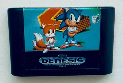 Картридж для SEGA Genesis - Sonic the Hedgehog 2 (без коробки), английская версия, Б/У