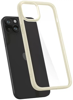 Чехол противоударный Spigen Ultra Hybrid для Iphone 15 Mute Beige прозрачный ACS06800