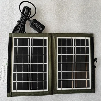 Портативна сонячна панель CCLAMP CL-670 7W складна USB сонячна зарядка для смартфона павербанка GPS ліхтарика туристична сонячна батарея для кемпінгу подорожей автономного живлення та відключення світла