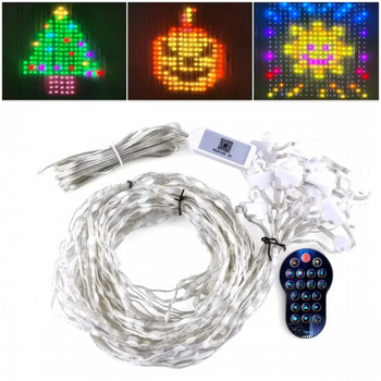 Программируемая новогодняя LED гирлянда-штора SFK 08 3×2 м управление с телефона/пультом (10117)