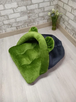 Лежак норка з капюшоном для котів та собак Animals_joy S 60*50 cм (033)