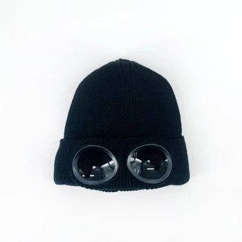Шапка CP Company Winter Black Чорного кольору
