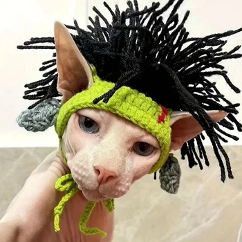 Шапка для собак и кошек "RASTA" Зеленая Size S\M