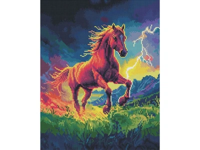 Алмазна мозаїка Гнідий кінь, Brushme (40x50 см), DBS54003