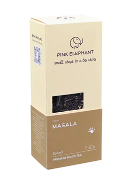 Чорний чай Pink Elephant Masala із корицею, кардамоном, імбирем та мускатним горіхом, 70 гг