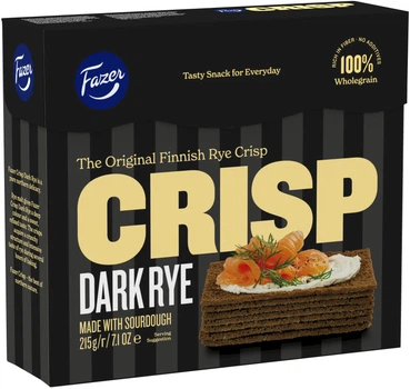 Хлібці Fazer Crisp Dark Житні 215 г (6411402976804)