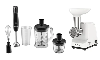 Блендер Tefal INFINY FORCE 5в1 із XL чоппером HB94L830 + М'ясорубка Moulinex 3в1 ME111032 (комплект)