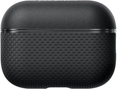 Магнитный чехол Pitaka Aramid Fiber Magnetic Case Plain Black/Grey для Airpods Pro 2nd Gen (APM2401)
