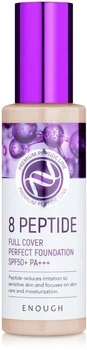 Тональный крем с пептидами - Enough 8 peptide Full Cover Perfect Foundation SPF 50+ PA+++, тон 21, 100 мл